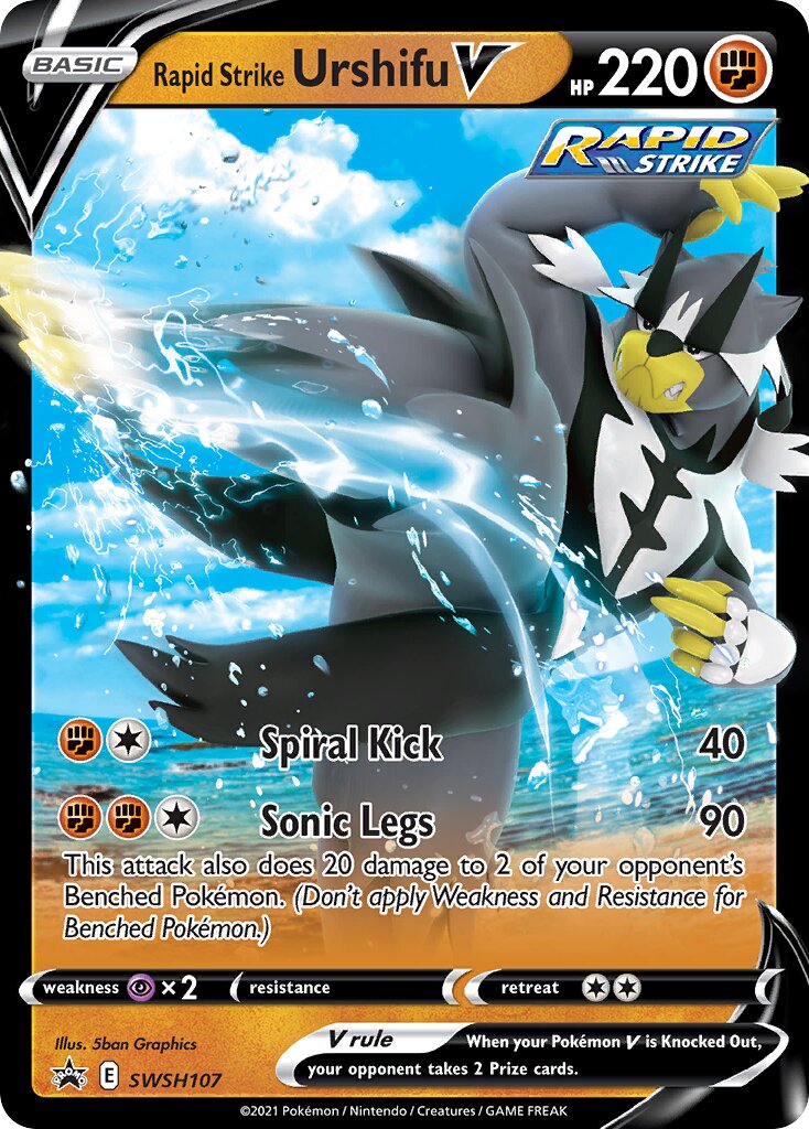 Rapid Strike Urshifu V 107/285 — Sword & Shield Promos (English Pokémon TCG card)