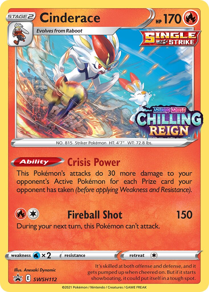 Cinderace 112/285 — Sword & Shield Promos (English Pokémon TCG card)
