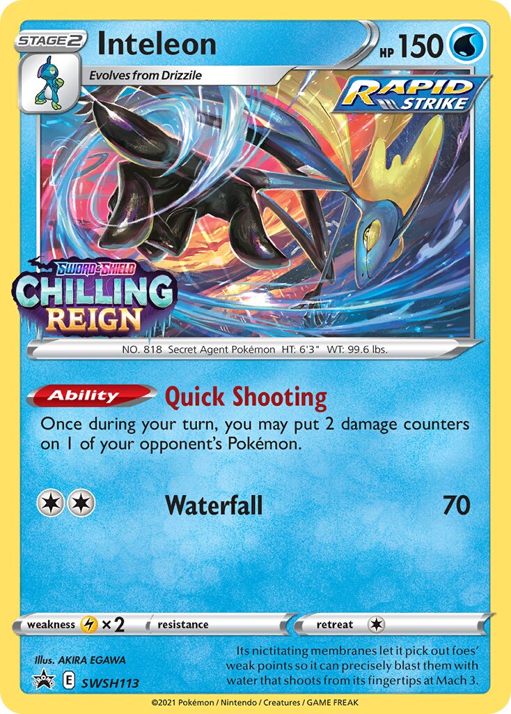 Inteleon 113/285 — Sword & Shield Promos (English Pokémon TCG card)