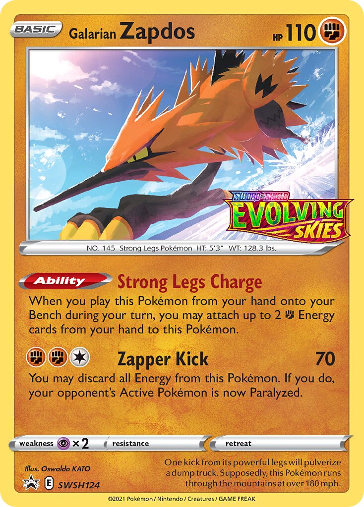 Galarian Zapdos 124/285 — Sword & Shield Promos (English Pokémon TCG card)