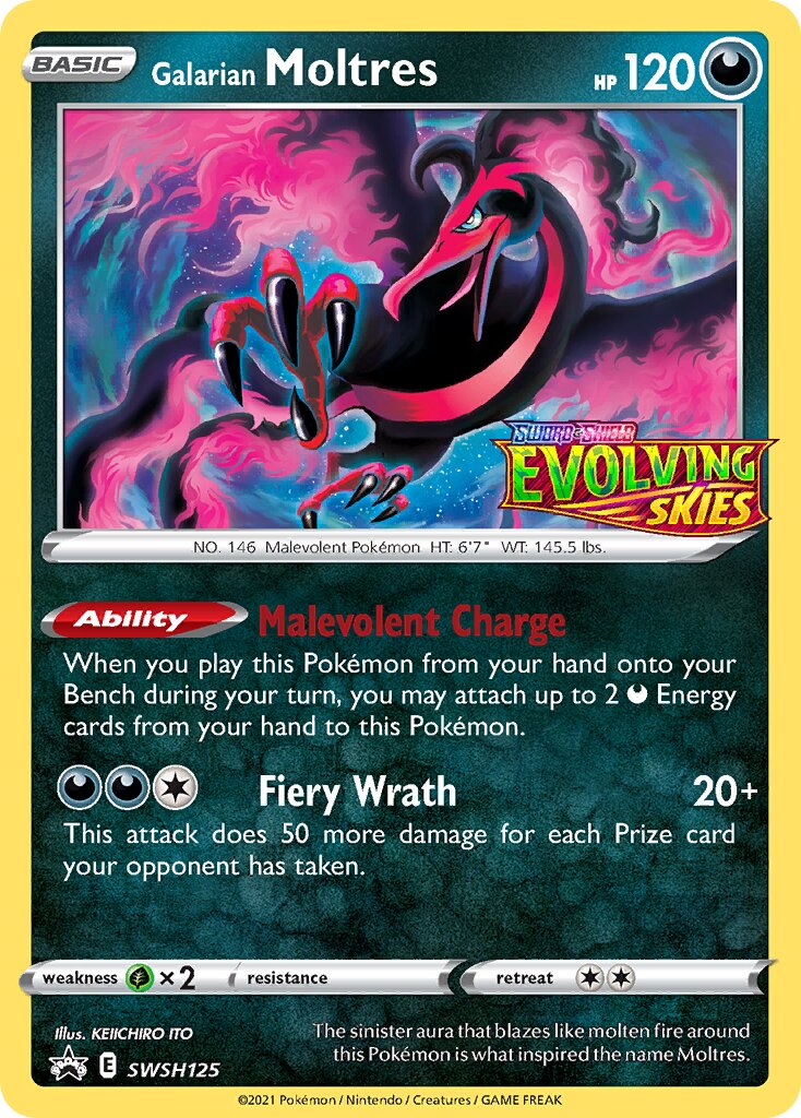 Galarian Moltres 125/285 — Sword & Shield Promos (English Pokémon TCG card)