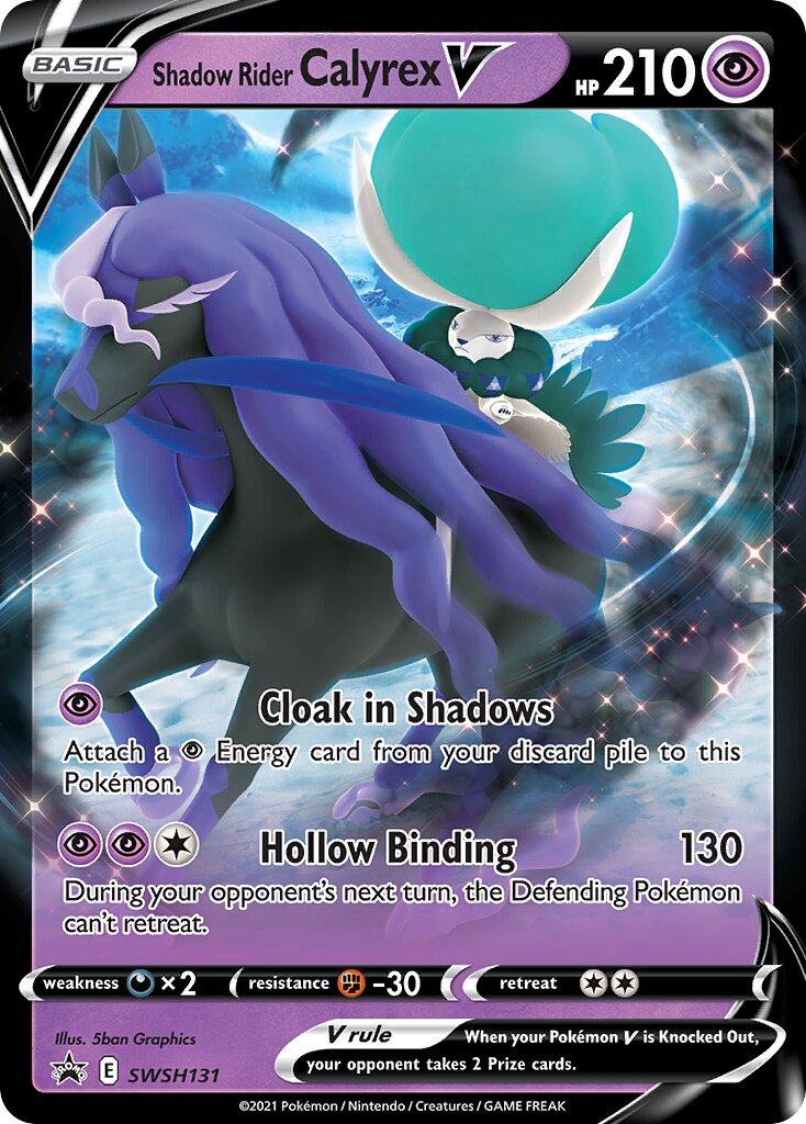Shadow Rider Calyrex V 131/285 — Sword & Shield Promos (English Pokémon TCG card)