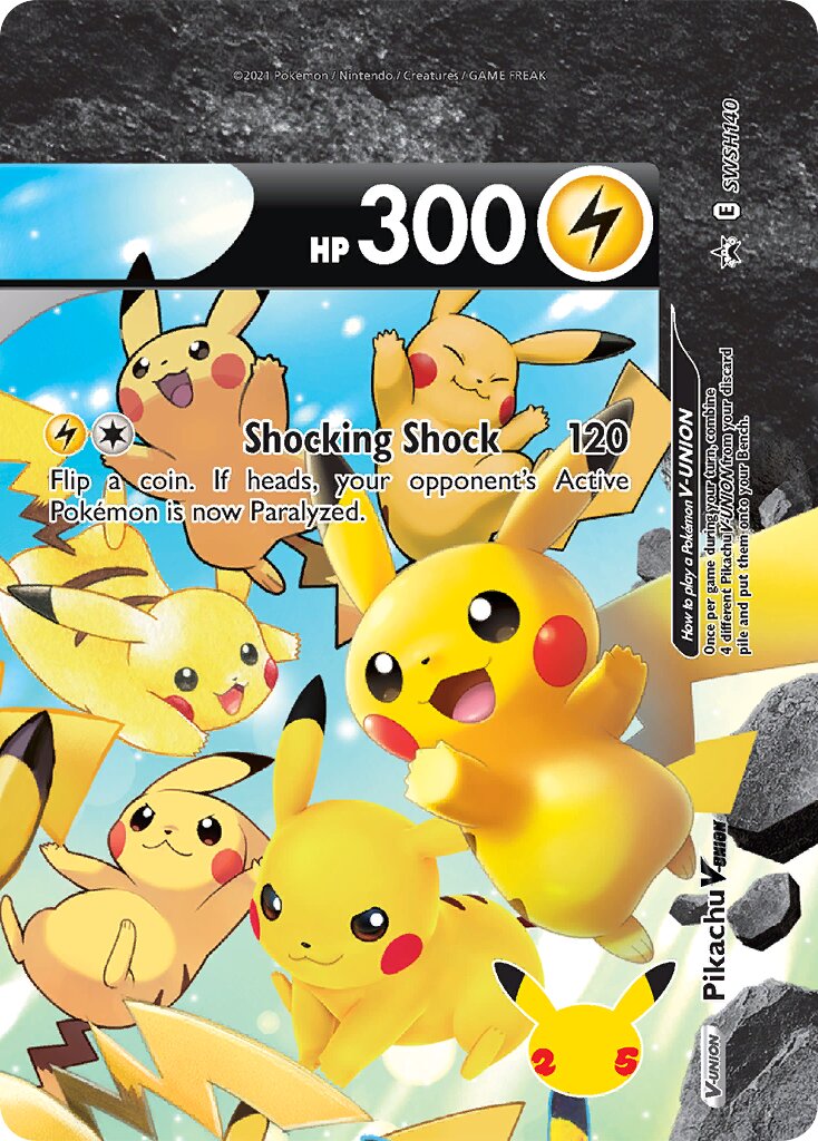Pikachu V-UNION 140/285 — Sword & Shield Promos (English Pokémon TCG card)