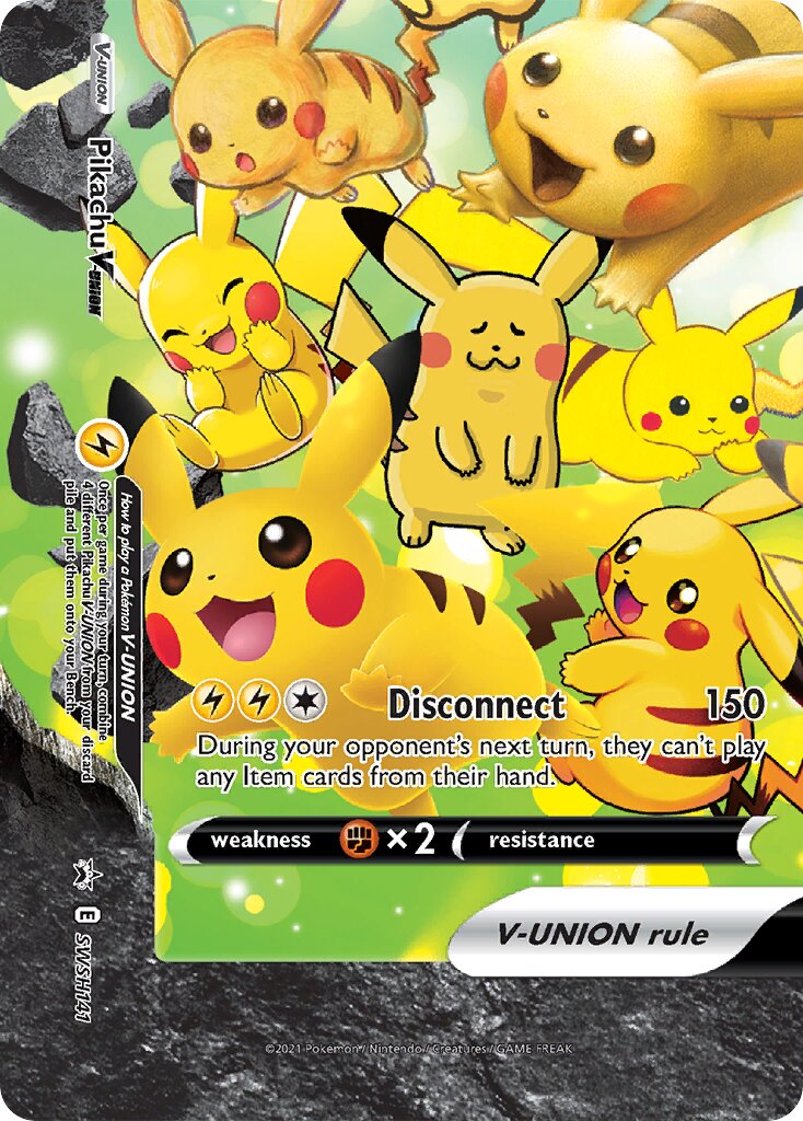 Pikachu V-UNION 141/285 — Sword & Shield Promos (English Pokémon TCG card)