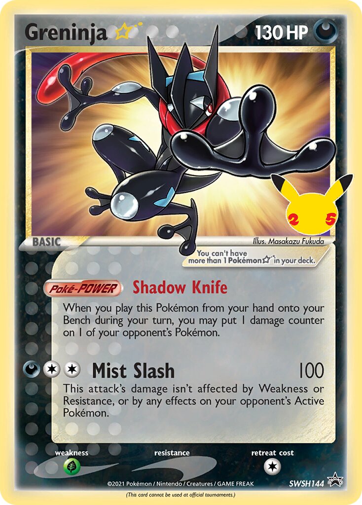 Greninja ☆ 144/285 — Sword & Shield Promos (English Pokémon TCG card)