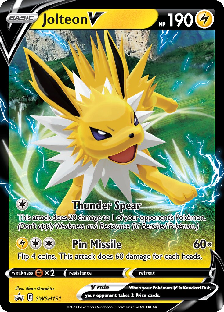 Jolteon V 151/285 — Sword & Shield Promos (English Pokémon TCG card)
