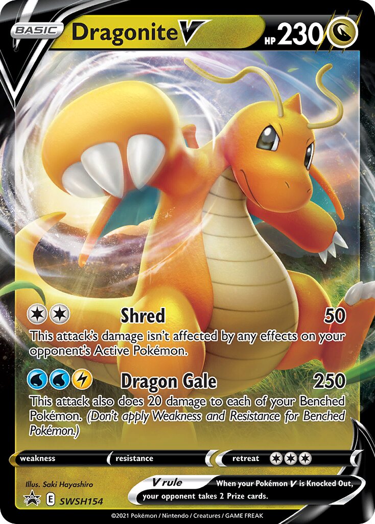 Dragonite V 154/285 — Sword & Shield Promos (English Pokémon TCG card)