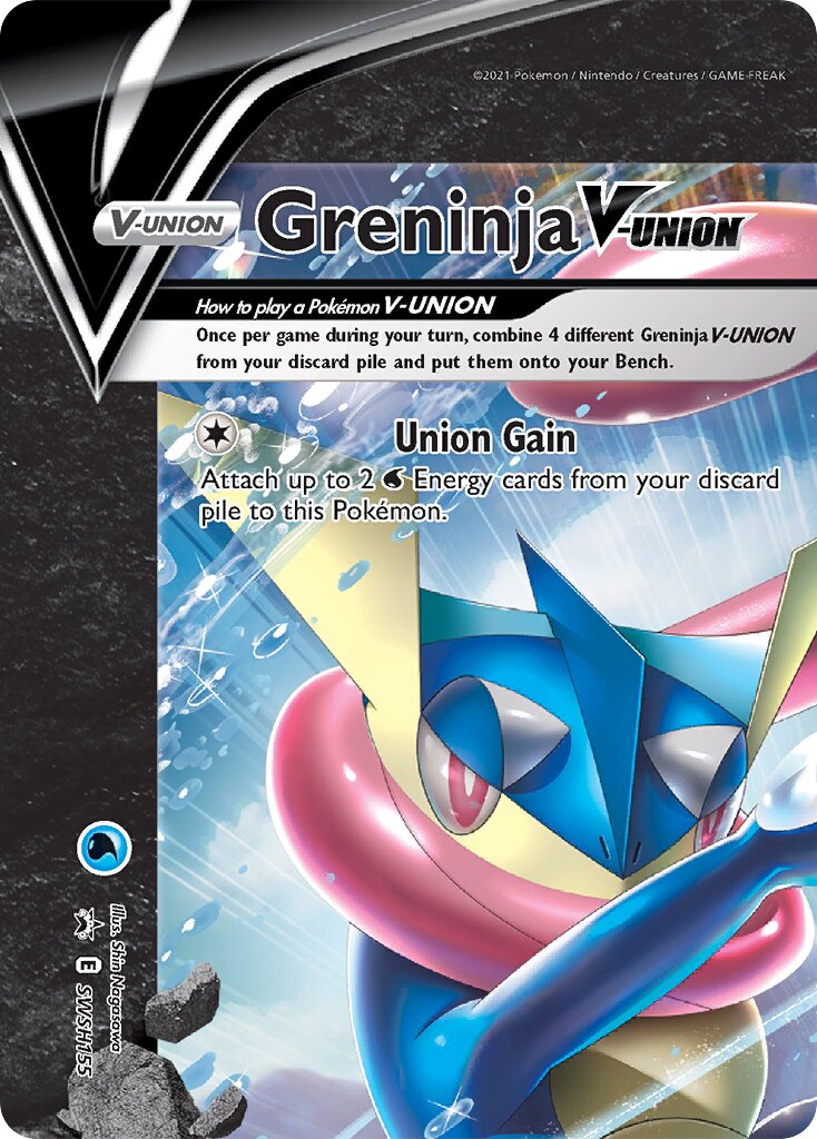 Greninja V-UNION 155/285 — Sword & Shield Promos (English Pokémon TCG card)