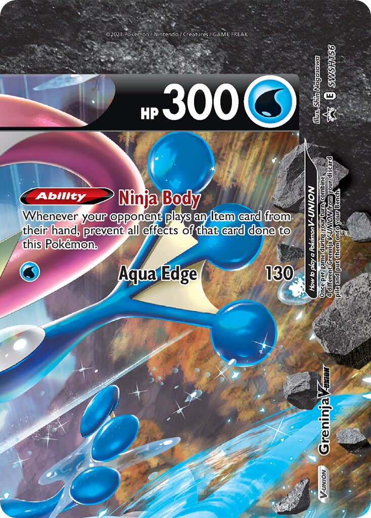 Greninja V-UNION 156/285 — Sword & Shield Promos (English Pokémon TCG card)