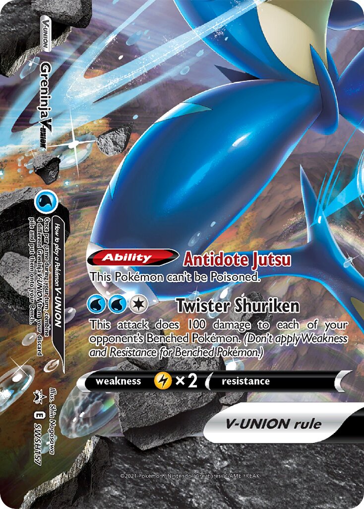 Greninja V-UNION 157/285 — Sword & Shield Promos (English Pokémon TCG card)