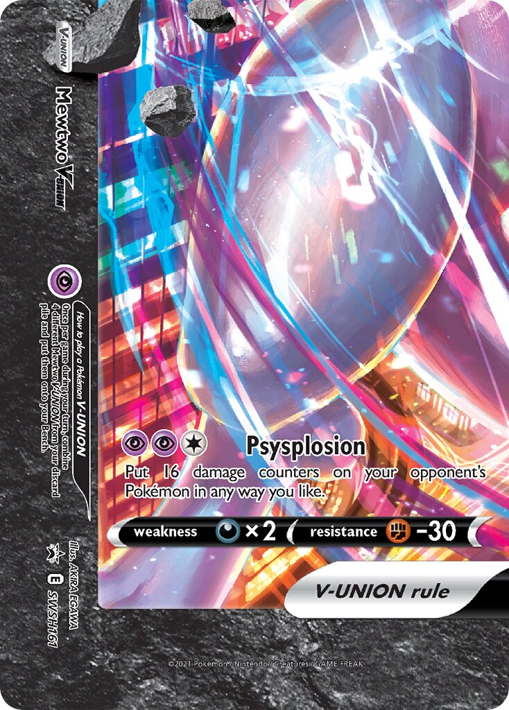 Mewtwo V-UNION 161/285 — Sword & Shield Promos (English Pokémon TCG card)