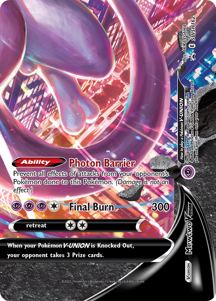 Mewtwo V-UNION 162/285 — Sword & Shield Promos (English Pokémon TCG card)