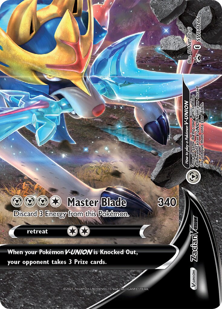 Zacian V-UNION 166/285 — Sword & Shield Promos (English Pokémon TCG card)