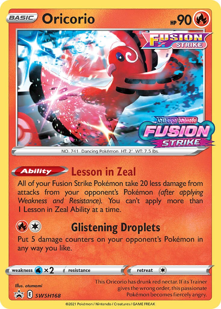 Oricorio 168/285 — Sword & Shield Promos (English Pokémon TCG card)