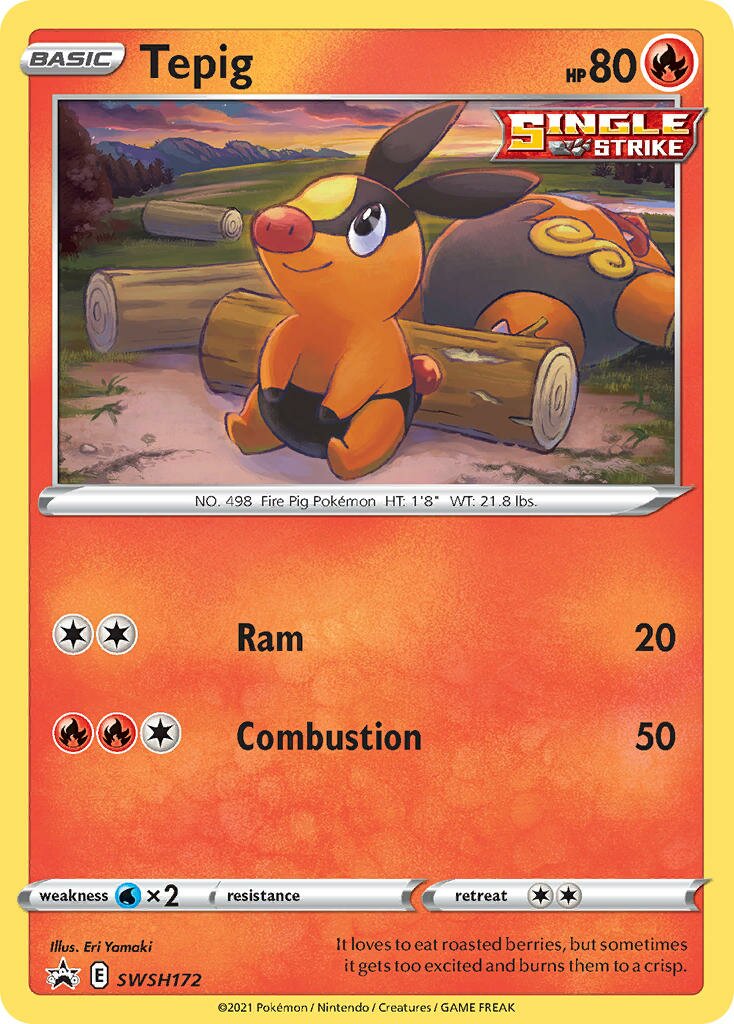 Tepig 172/285 — Sword & Shield Promos (English Pokémon TCG card)
