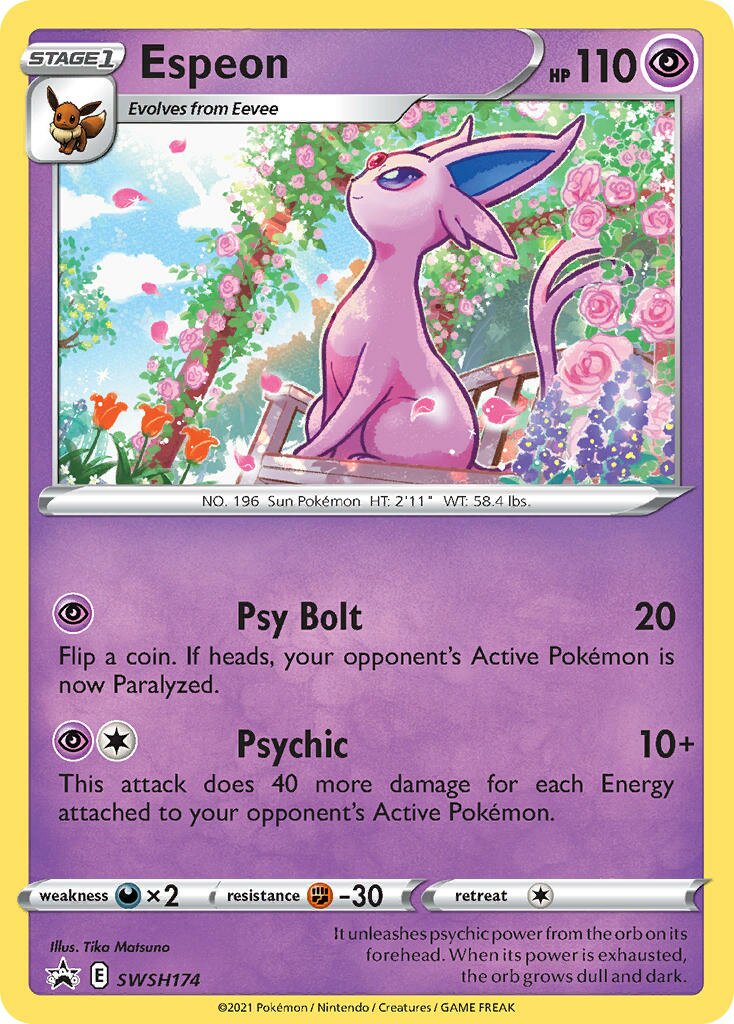 Espeon 174/285 — Sword & Shield Promos (English Pokémon TCG card)