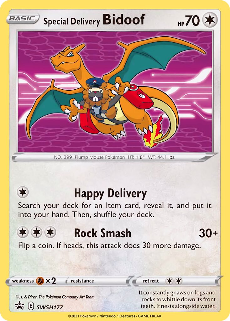 Special Delivery Bidoof 177/285 — Sword & Shield Promos (English Pokémon TCG card)
