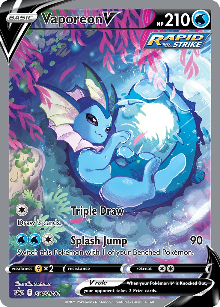 Vaporeon V 181/285 — Sword & Shield Promos (English Pokémon TCG card)