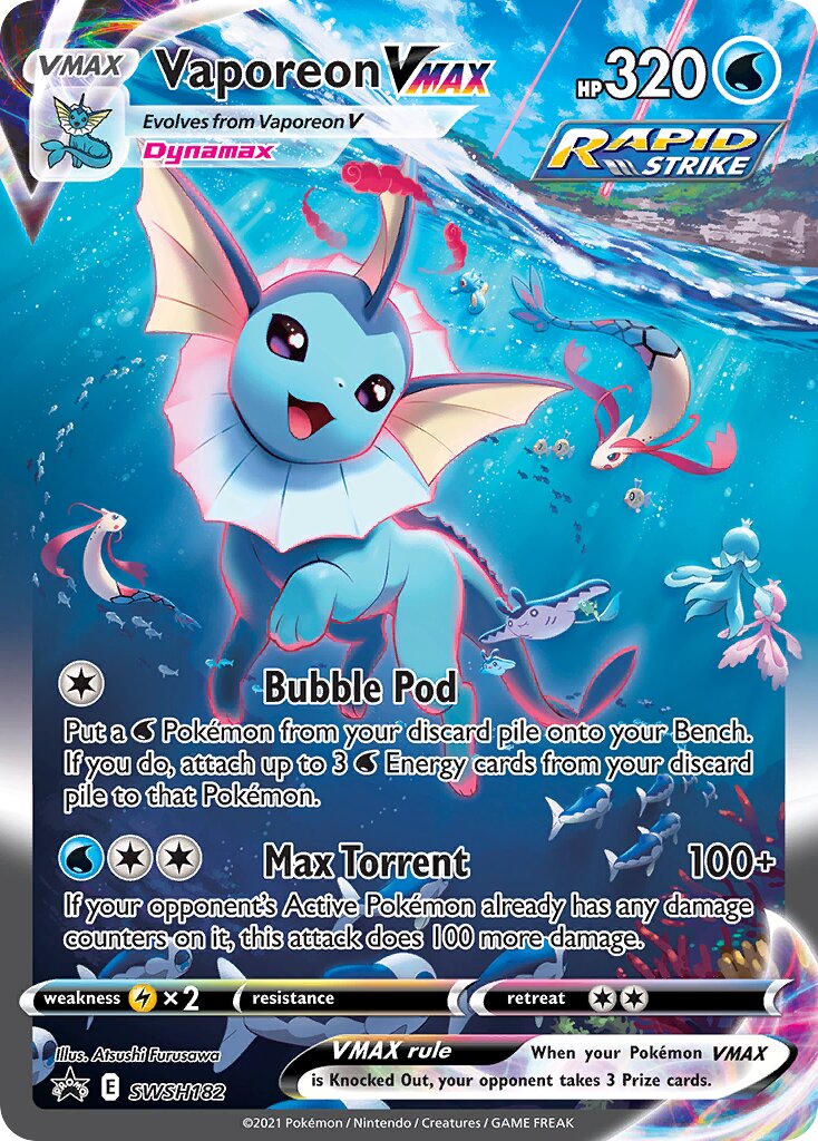 Vaporeon VMAX 182/285 — Sword & Shield Promos (English Pokémon TCG card)