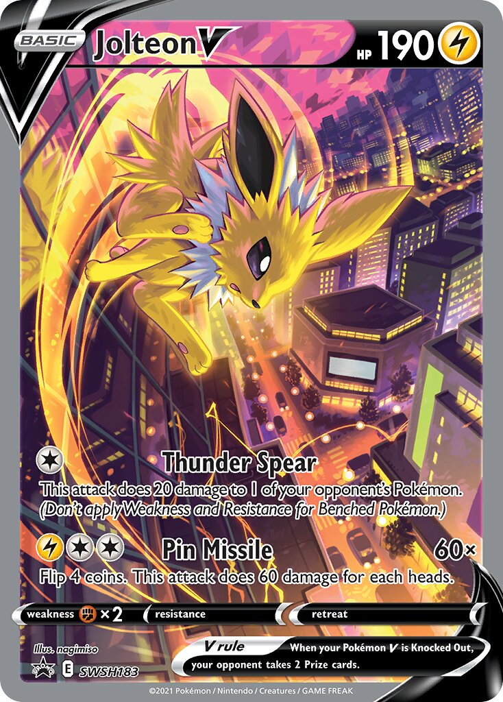 Jolteon V 183/285 — Sword & Shield Promos (English Pokémon TCG card)