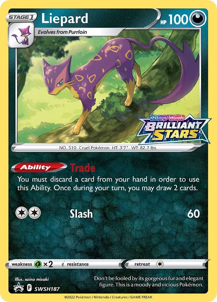 Liepard 187/285 — Sword & Shield Promos (English Pokémon TCG card)