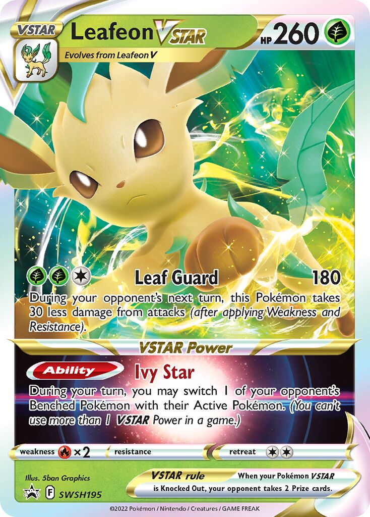 Leafeon VSTAR 195/285 — Sword & Shield Promos (English Pokémon TCG card)