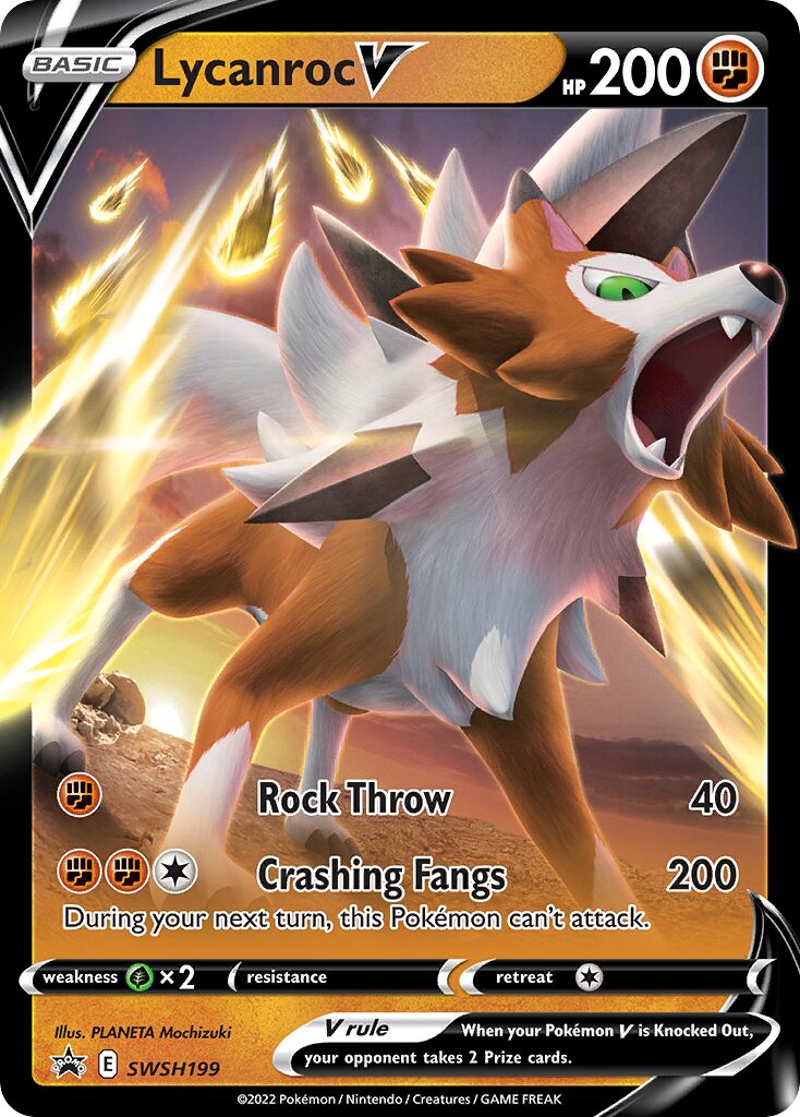 Lycanroc V 199/285 — Sword & Shield Promos (English Pokémon TCG card)