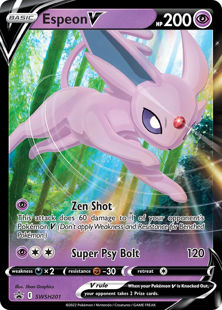 Espeon V 201/285 — Sword & Shield Promos (English Pokémon TCG card)