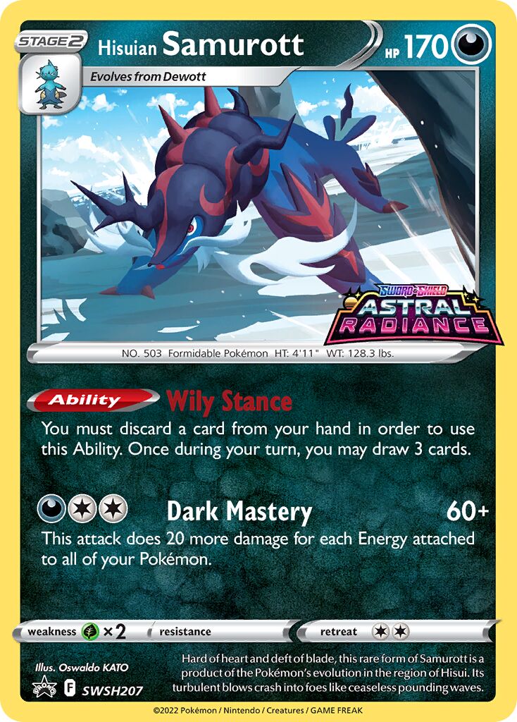 Hisuian Samurott 207/285 — Sword & Shield Promos (English Pokémon TCG card)