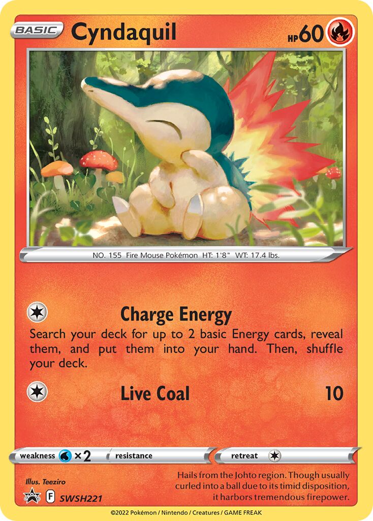 Cyndaquil 221/285 — Sword & Shield Promos (English Pokémon TCG card)