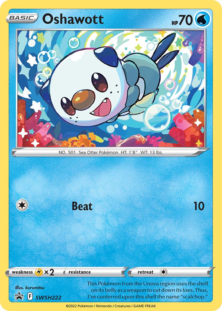 Oshawott 222/285 — Sword & Shield Promos (English Pokémon TCG card)