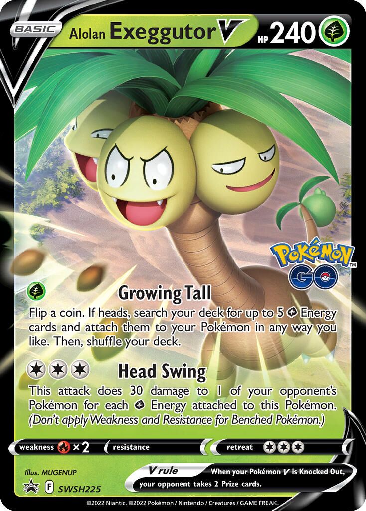 Alolan Exeggutor V 225/285 — Sword & Shield Promos (English Pokémon TCG card)