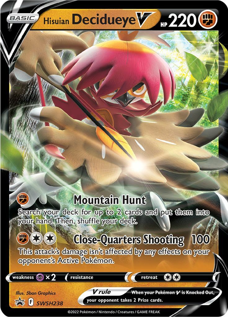 Hisuian Decidueye V 238/285 — Sword & Shield Promos (English Pokémon TCG card)