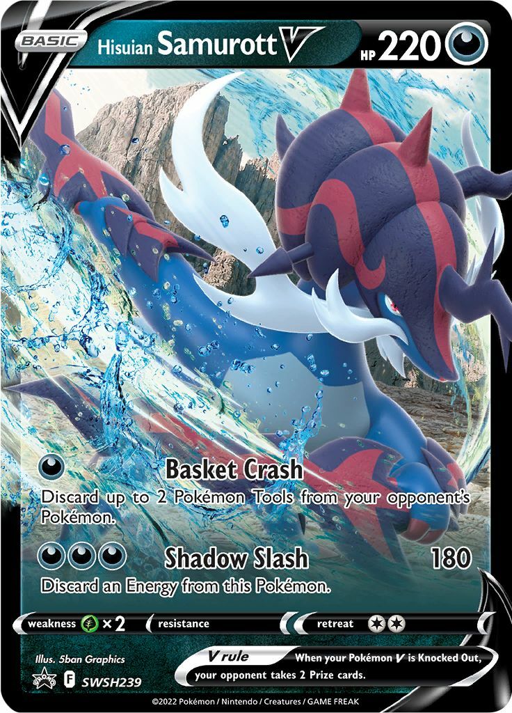 Hisuian Samurott V 239/285 — Sword & Shield Promos (English Pokémon TCG card)