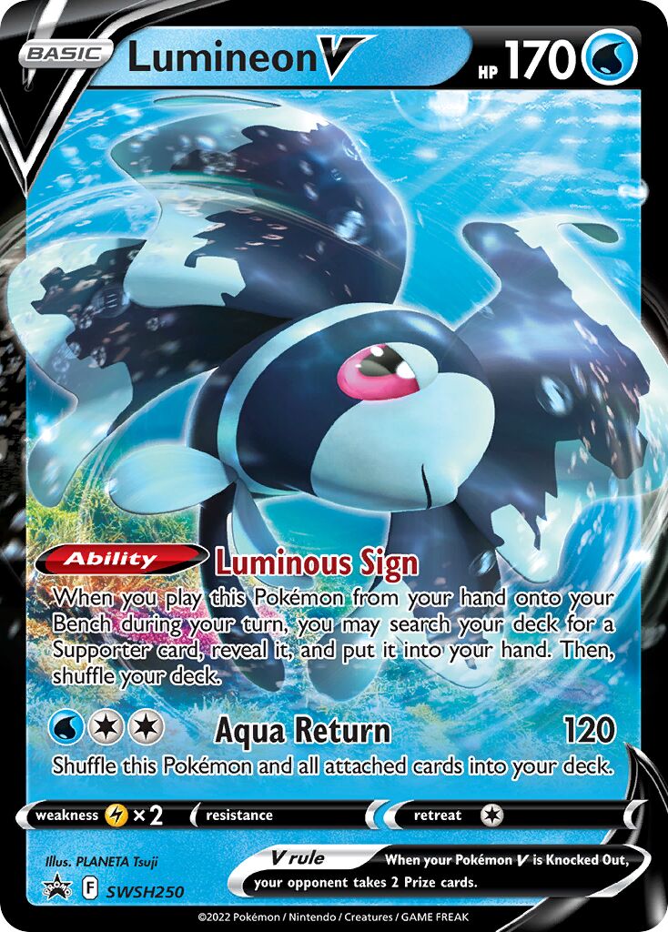 Lumineon V 250/285 — Sword & Shield Promos (English Pokémon TCG card)