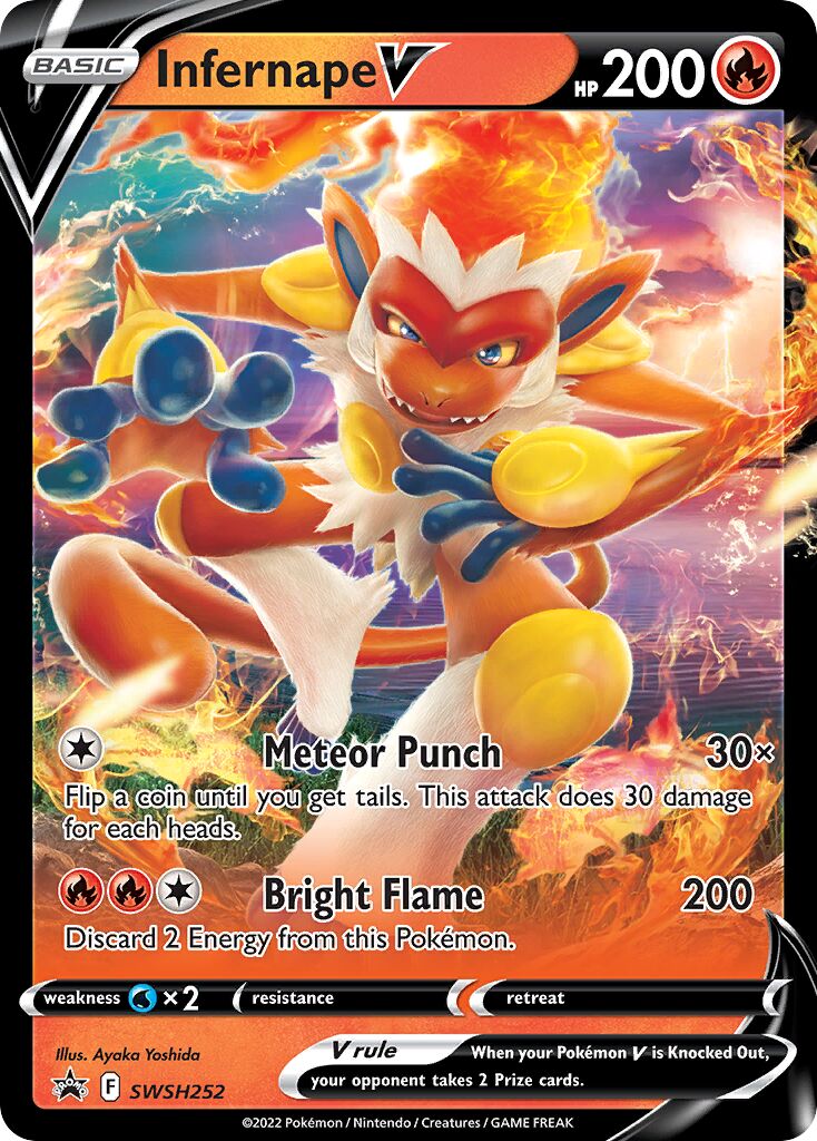Infernape V 252/285 — Sword & Shield Promos (English Pokémon TCG card)