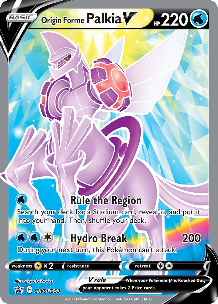 Origin Forme Palkia V 253/285 — Sword & Shield Promos (English Pokémon TCG card)