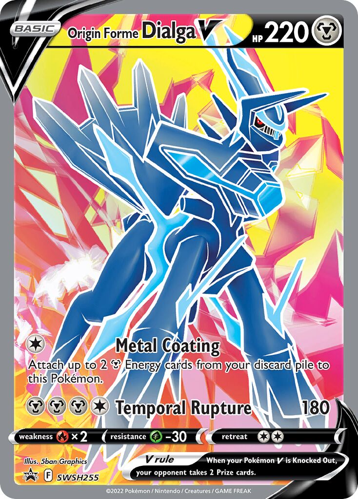 Origin Forme Dialga V 255/285 — Sword & Shield Promos (English Pokémon TCG card)