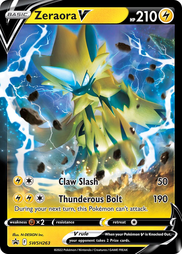 Zeraora V 263/285 — Sword & Shield Promos (English Pokémon TCG card)