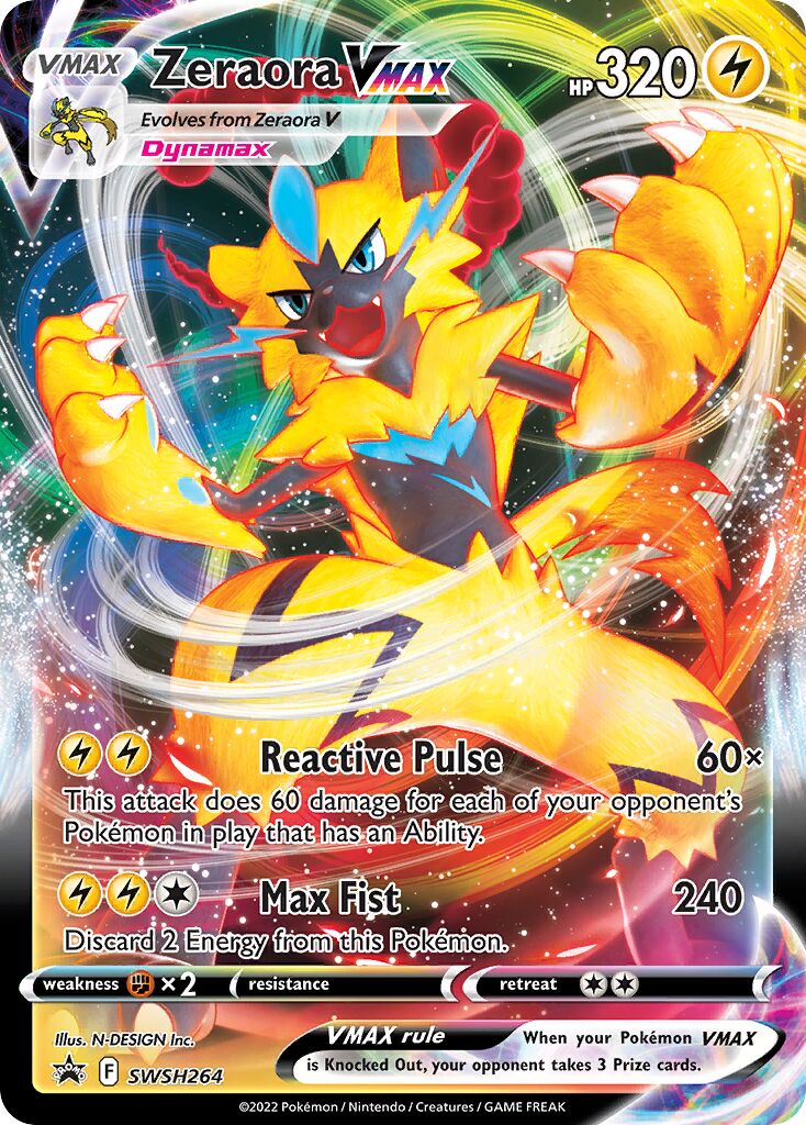 Zeraora VMAX 264/285 — Sword & Shield Promos (English Pokémon TCG card)