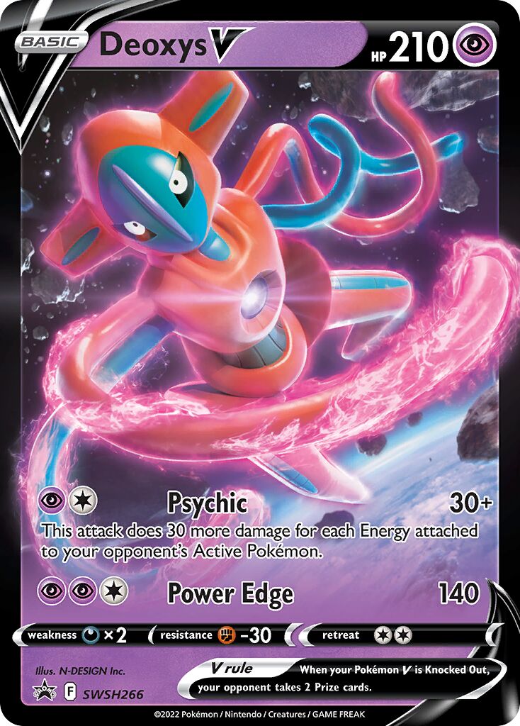Deoxys V 266/285 — Sword & Shield Promos (English Pokémon TCG card)