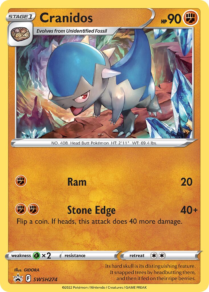 Cranidos 274/285 — Sword & Shield Promos (English Pokémon TCG card)