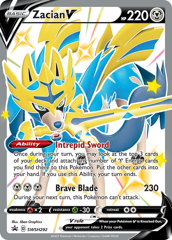 Zacian V 292/285 — Sword & Shield Promos (English Pokémon TCG card)