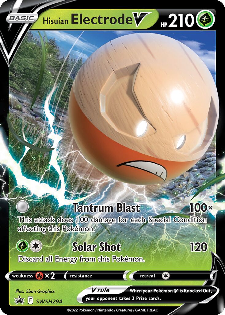 Hisuian Electrode V 294/285 — Sword & Shield Promos (English Pokémon TCG card)