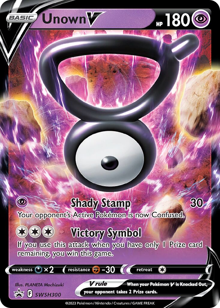 Unown V 300/285 — Sword & Shield Promos (English Pokémon TCG card)