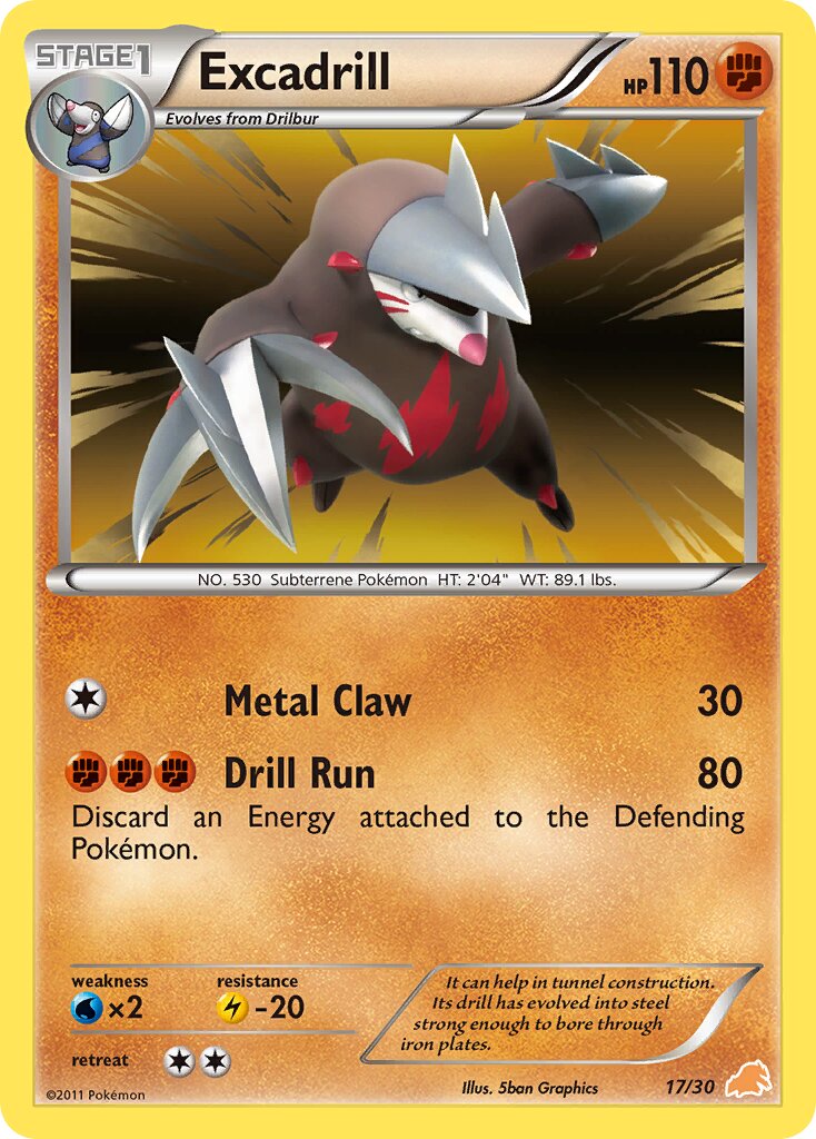 Excadrill 017/30 — BW trainer Kit (Excadrill) (English Pokémon TCG card)