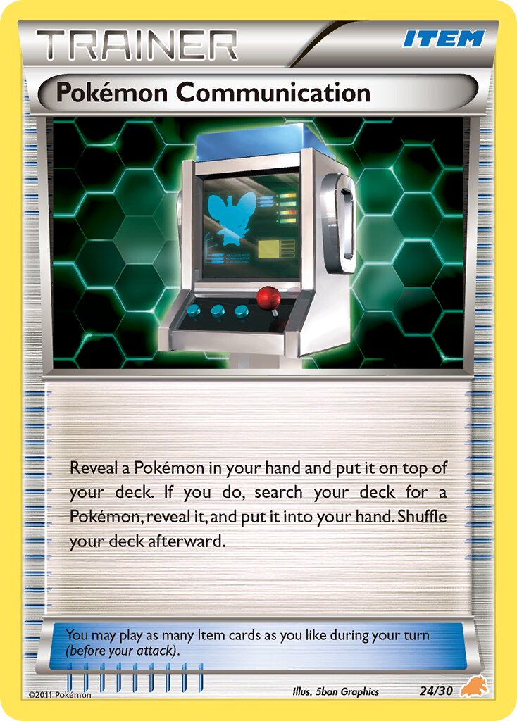 Pokémon Communication 024/30 — BW trainer Kit (Excadrill) (English Pokémon TCG card)
