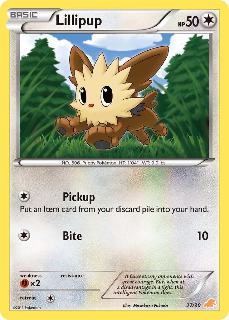 Lillipup 027/30 — BW trainer Kit (Excadrill) (English Pokémon TCG card)