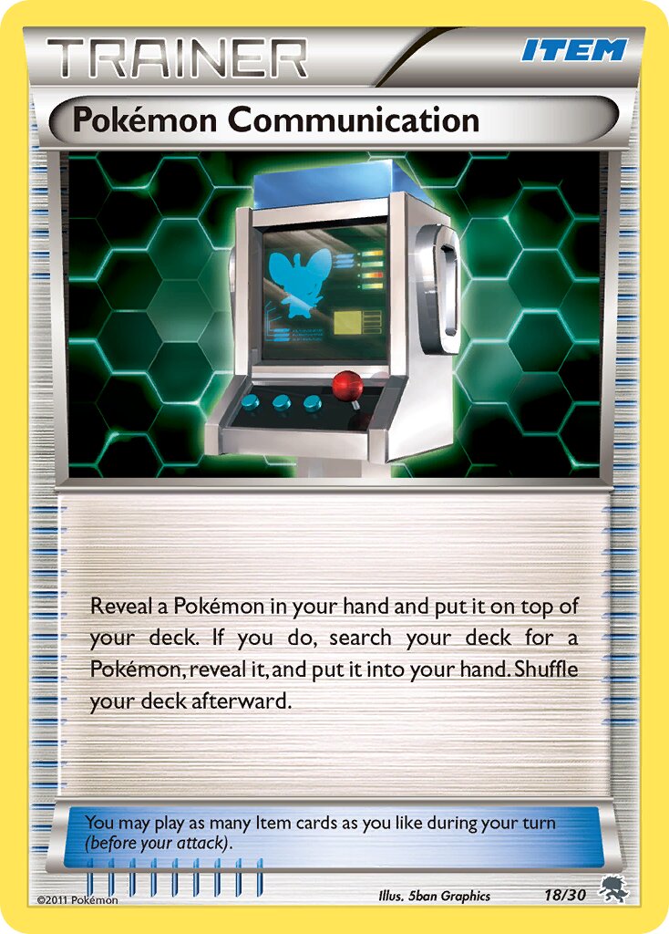 Pokémon Communication 018/30 — BW trainer Kit (Zoroark) (English Pokémon TCG card)
