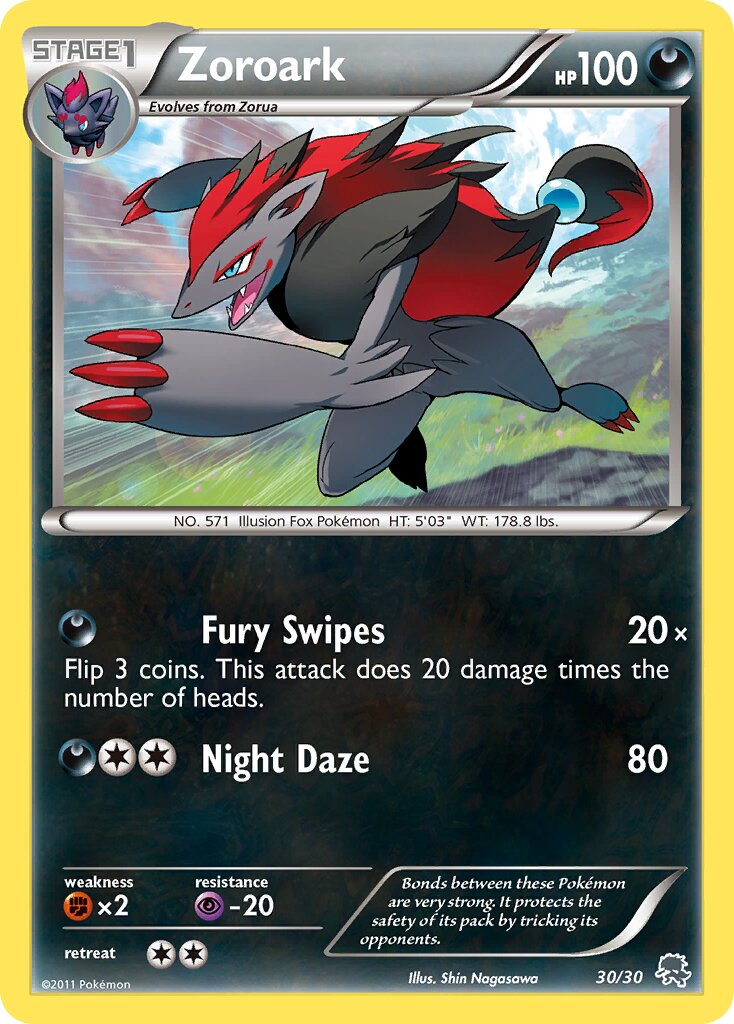 Zoroark 030/30 — BW trainer Kit (Zoroark) (English Pokémon TCG card)